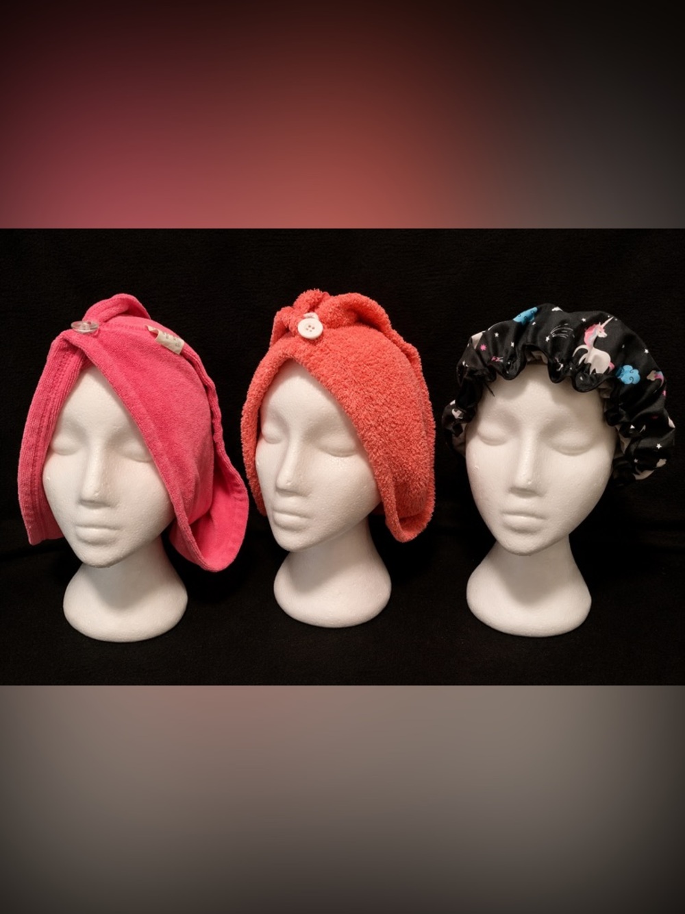 3-Piece Hair Care Bundle Hair Drying Towels & Satin Sleep Cap